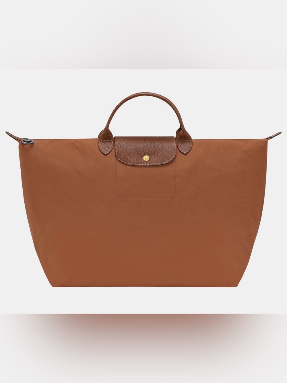LONGCHAMP Le Pliage Original L Travel Bag Cognac O/S Like new - Picture 2 of 13